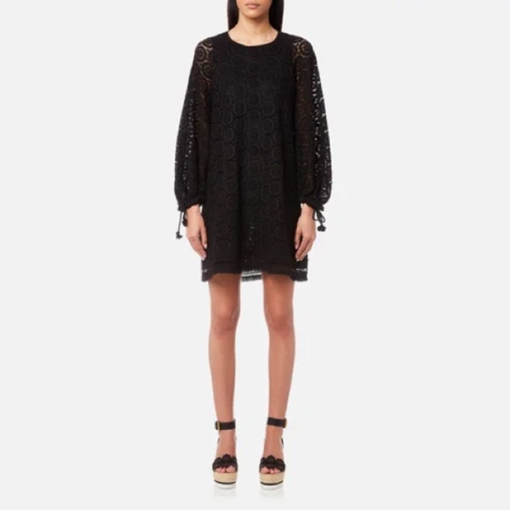 See By Chloe Black Lace Mini Dress